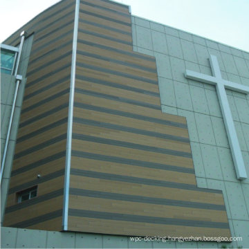 Exterior Solid Co-Extrusion Landscape Low Water Absorption WPC Wood Plastic Composite Wall Cladding Panel